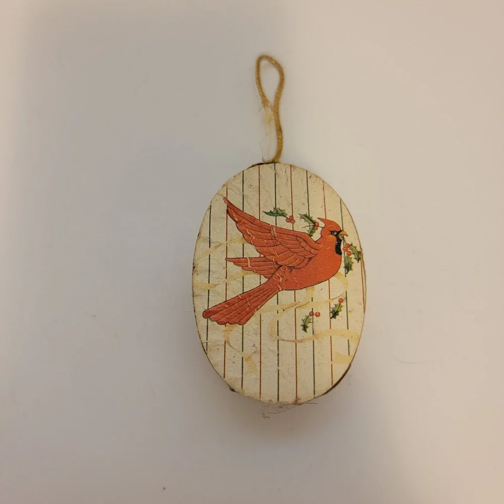 Red Cardinal Of Love On A Beautiful Wood Box